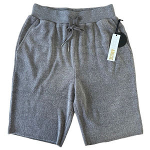Amuse Society Women's Terry Shorts Bermuda Serene Knit w/ Pockets Size XS Gray